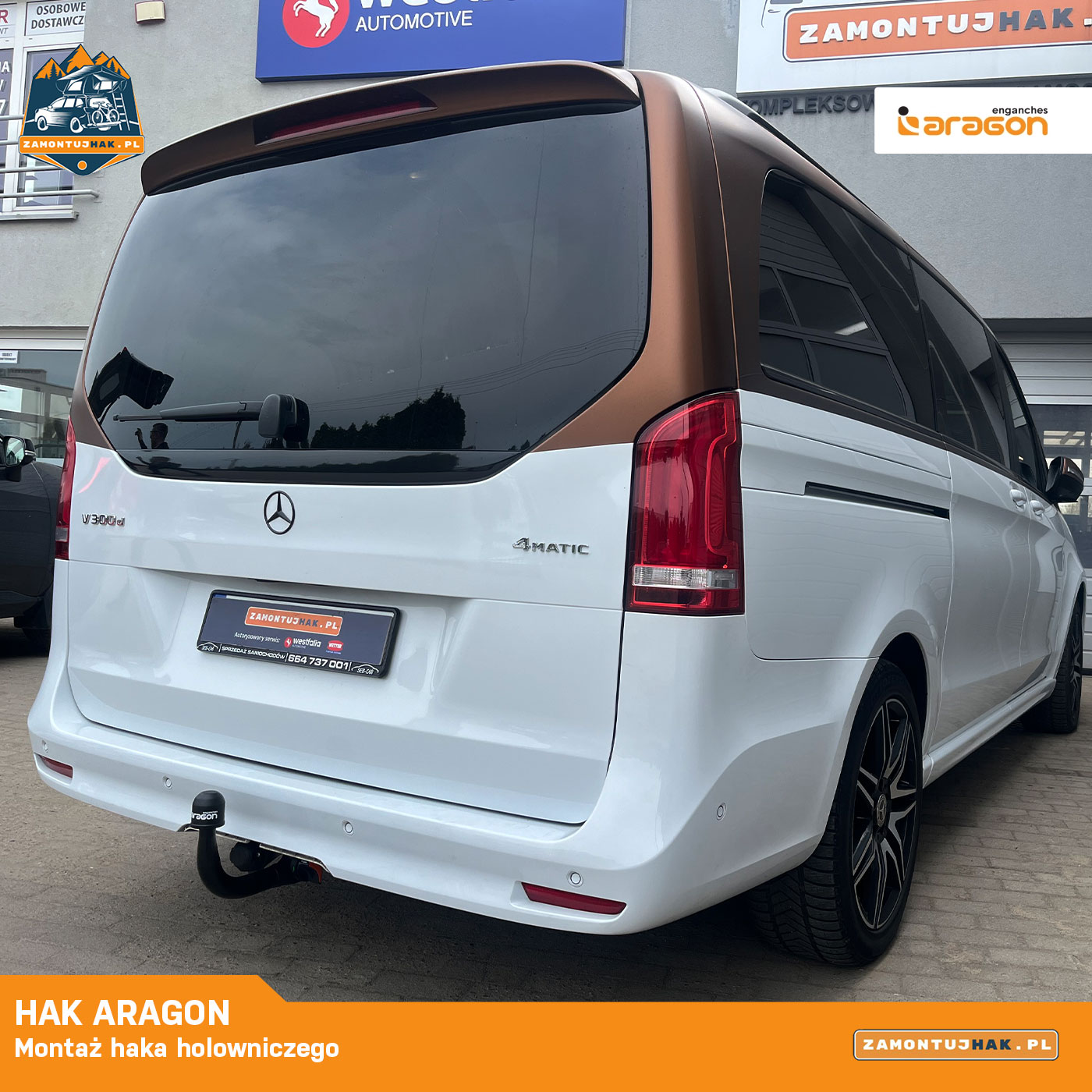 montaż haka aragon w mecedesie